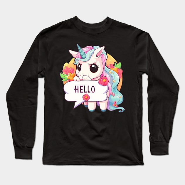 unicorn Long Sleeve T-Shirt by skatermoment